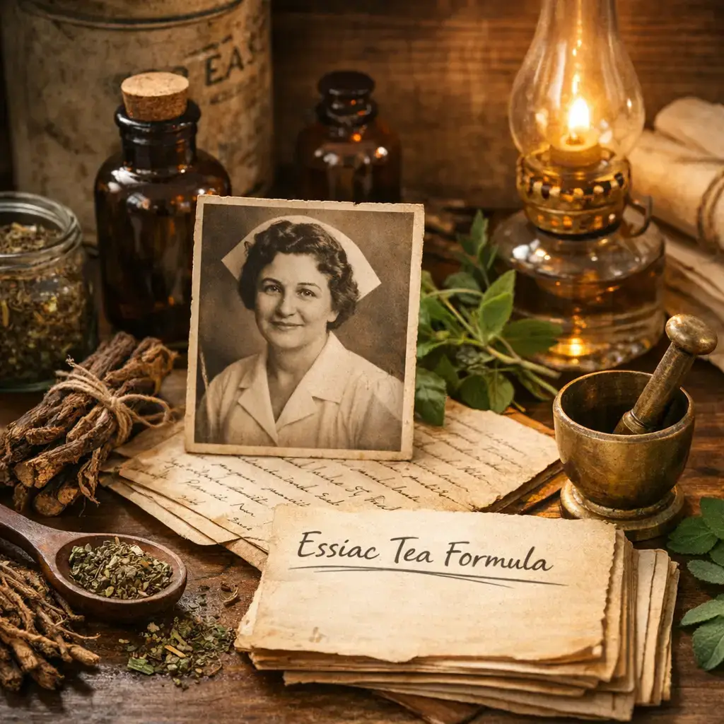 René Caisse en de Essiac Tea Formula met traditionele kruiden voor Essiac thee